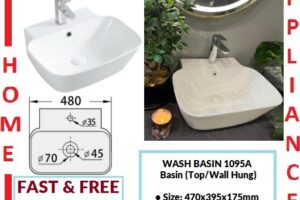 AALTO WASH BASIN (Top/Wall Hung) 1095A ( White ) / FREE EXPRESS DELIVERY