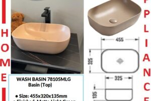 AALTO WASH BASIN (Top) 78105MC ( Camel )  / FREE EXPRESS DELIVERY