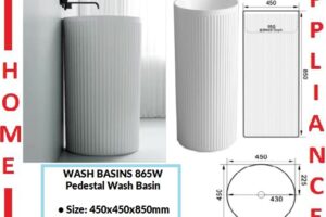 AALTO WASH BASINS ( Pedestal Wash Basin )  865W ( White ) / FREE EXPRESS DELIVERY