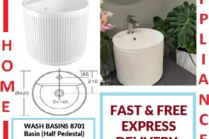AALTO WASH BASINS (Half Pedestal) 8701 ( White ) / FREE EXPRESS DELIVERY