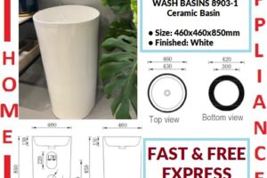 AALTO WASH BASINS ( Ceramic Basin )  8903-1 ( White ) / FREE EXPRESS DELIVERY