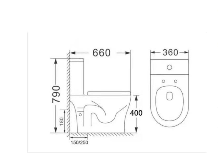 AALTO DOUBLE VORTEX TWO-PIECE WATER CLOSET AL8050 ( WHITE ) / FREE EXPRESS DELIVERY - Image 4