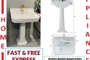 AALTO WASH BASIN (Pedestal) BA60+PA01 ( White ) / FREE EXPRESS DELIVERY