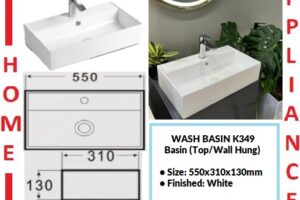 AALTO WASH BASIN (Top/Wall Hung) K349 ( White ) / FREE EXPRESS DELIVERY