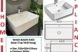 AALTO WASH BASIN (Top/Wall Hung) K405 ( White ) / FREE EXPRESS DELIVERY