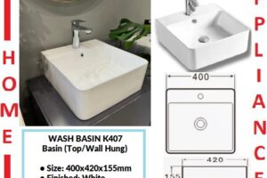 AALTO WASH BASIN (Top/Wall Hung) K407 ( White ) / FREE EXPRESS DELIVERY