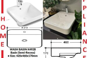 AALTO WASH BASIN (Semi-Recess) K492B ( White ) / FREE EXPRESS DELIVERY