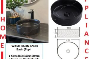 AALTO WASH BASIN (Top) LZ473 ( Black Marble ) / FREE EXPRESS DELIVERY