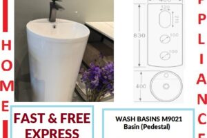 AALTO WASH BASINS  (Pedestal) M9021 ( White ) / FREE EXPRESS DELIVERY
