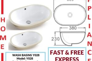 AALTO WASH BASINS (Undermount) Y028 ( White ) / FREE EXPRESS DELIVERY