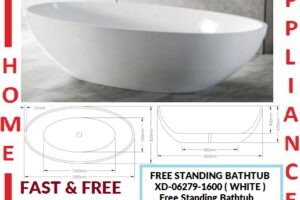 AALTO FREE STANDING BATHTUB XD-06279-1600 ( WHITE ) / FREE EXPRESS DELIVERY