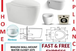 AALTO Rimless Technology Wall-Mount Water Closet 2375 / FREE EXPRESS DELIVERY