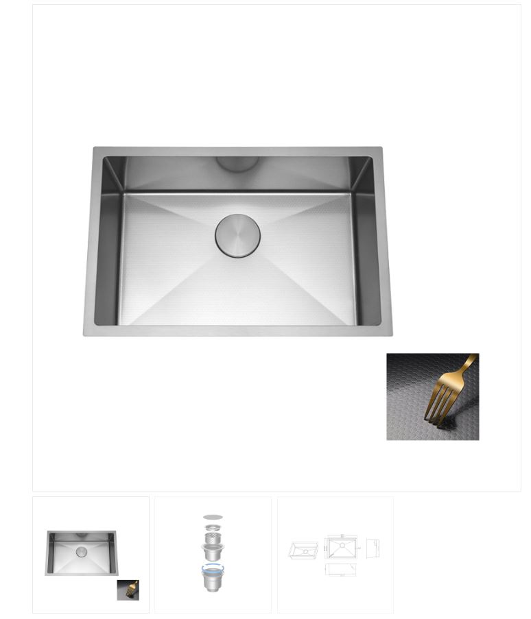 AALTO KITCHEN SINK (Top/Undermount) 6845M ( Honeycomb Straight Brush ) / FREE EXPRESS DELIVERY - Image 3