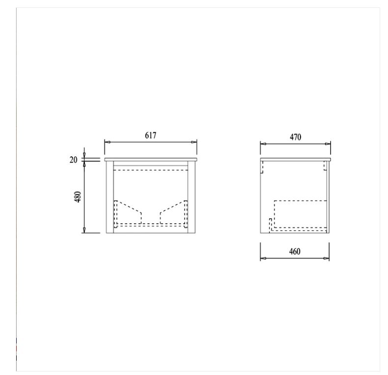AALTO Basin Cabinet P6046-P10/P7046-P10/P8046-P10 ( Greige ) / FREE EXPRESS DELIVERY - Image 6