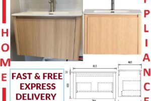 AALTO Basin Cabinet P6046-P10/P7046-P10/P8046-P10 ( Greige ) / FREE EXPRESS DELIVERY