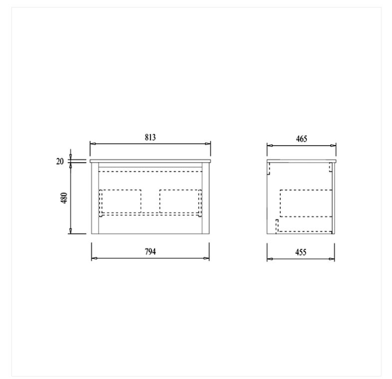 AALTO Basin Cabinet P6046-P10/P7046-P10/P8046-P10 ( Greige ) / FREE EXPRESS DELIVERY - Image 8