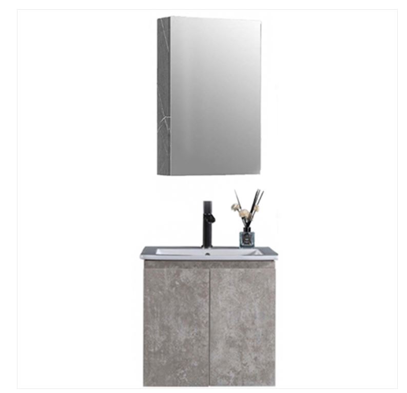 AALTO BASIN & MIRROR CABINET P3053-PV & MC-P3053-PV ( DARK MARBLE , RAG STONE , WHITE MARBLE , WOOD GRAIN ) / FREE EXPRESS DELIVERY - Image 3