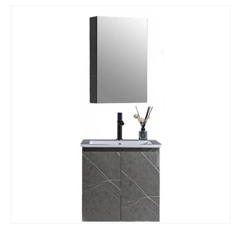 AALTO BASIN & MIRROR CABINET P3053-PV & MC-P3053-PV ( DARK MARBLE , RAG STONE , WHITE MARBLE , WOOD GRAIN ) / FREE EXPRESS DELIVERY - Image 5