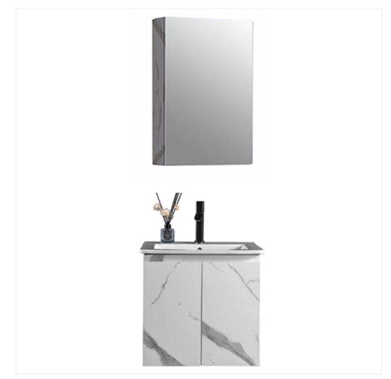 AALTO BASIN & MIRROR CABINET P3053-PV & MC-P3053-PV ( DARK MARBLE , RAG STONE , WHITE MARBLE , WOOD GRAIN ) / FREE EXPRESS DELIVERY - Image 4