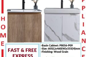 AALTO CABINET P8056-P09/P8056-PV14 ( Wood Grain , White Marble ) / FREE EXPRESS DELIVERY