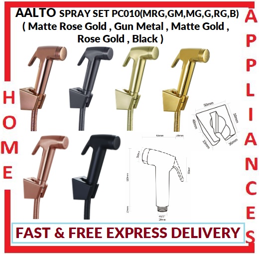 AALTO BIDET SPRAY SET PC010 ( MRG, GM , MG , G , RG , B ) / FREE EXPRESS DELIVERY