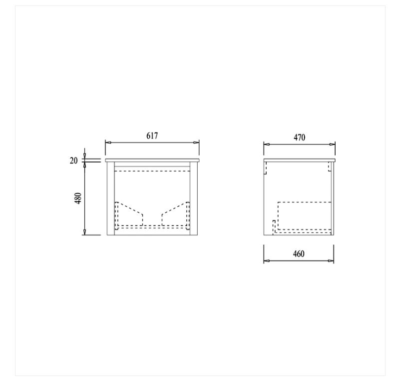 AALTO Basin Cabinet P6046-PV06/P7046-PV06/P8046-PV06 ( Burly Wood ) / FREE EXPRESS DELIVERY - Image 4