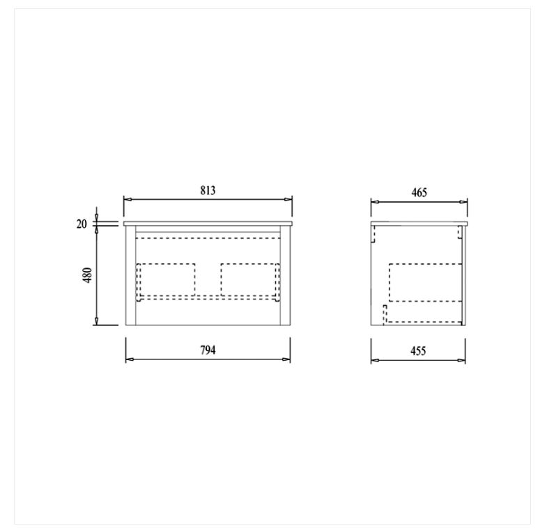 AALTO Basin Cabinet P6046-PV06/P7046-PV06/P8046-PV06 ( Burly Wood ) / FREE EXPRESS DELIVERY - Image 6