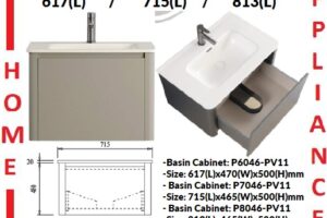 AALTO Basin Cabinet P6046-PV06/P7046-PV06/P8046-PV06 ( Burly Wood ) / FREE EXPRESS DELIVERY