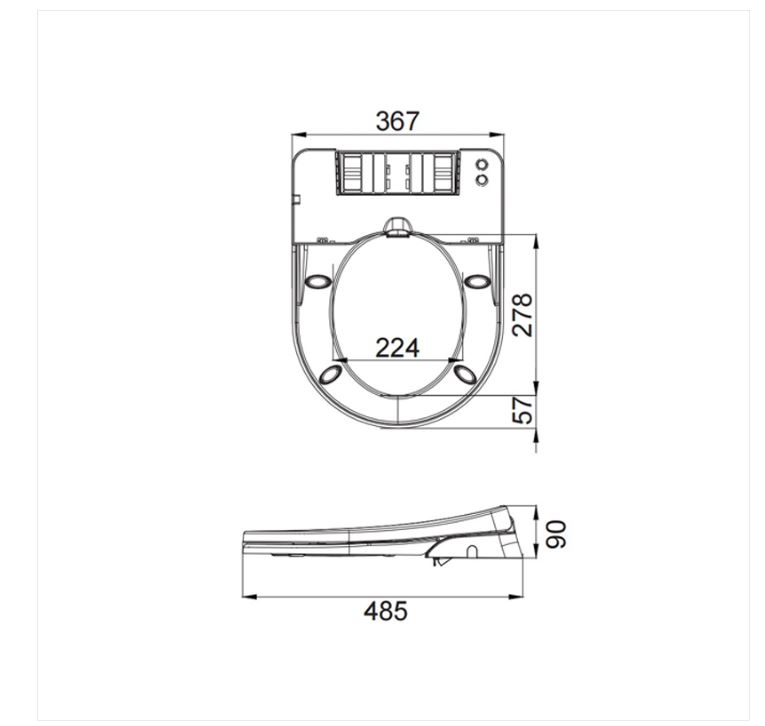 AALTO MANUAL BIDET SEAT AND COVER V-8900 / FREE EXPRESS DELIVERY - Image 4